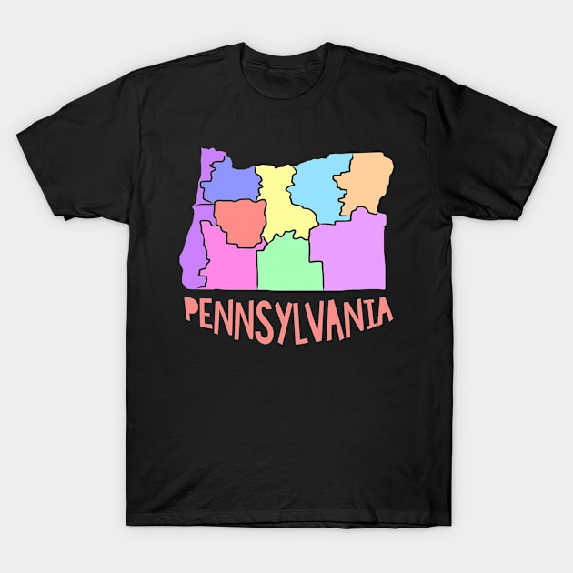 USA state: Pennsylvania T-Shirt by KK-Royal